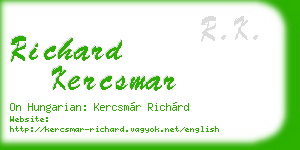 richard kercsmar business card